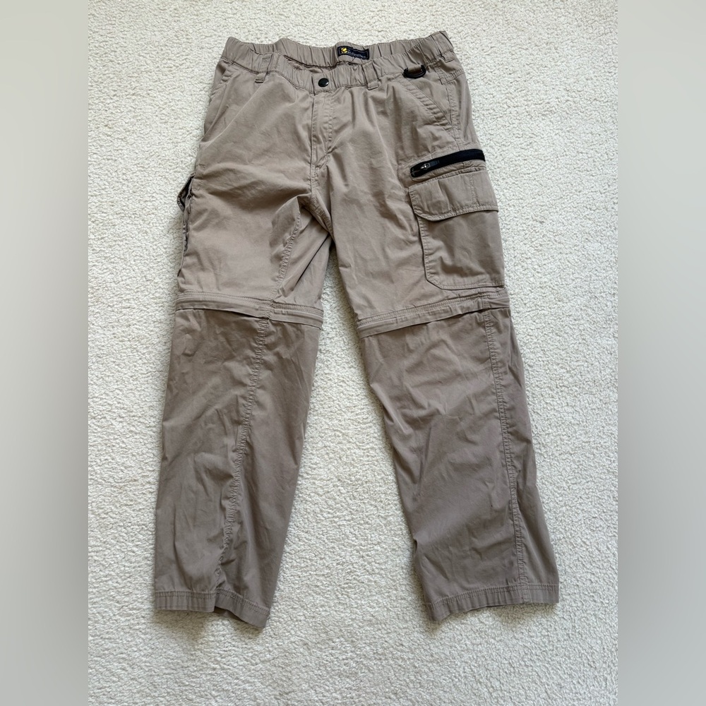 The BC Clothing Co convertible sleeve utility cargo pants, tan, y2k, sz L x 30